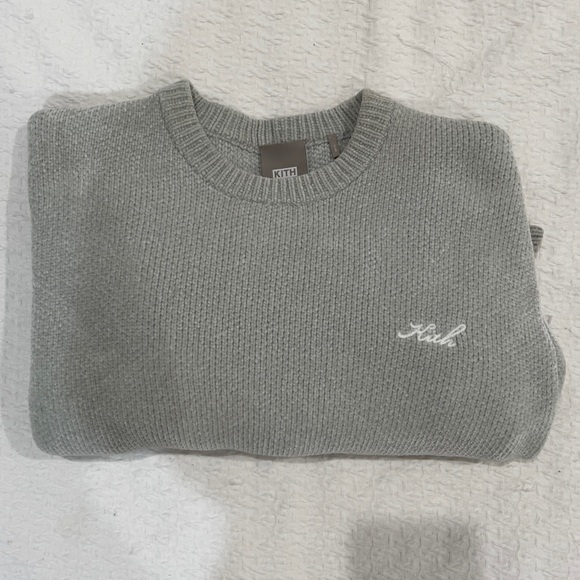 Kith cropped women’s knit sweater - light green/blue - Picture 4 of 7